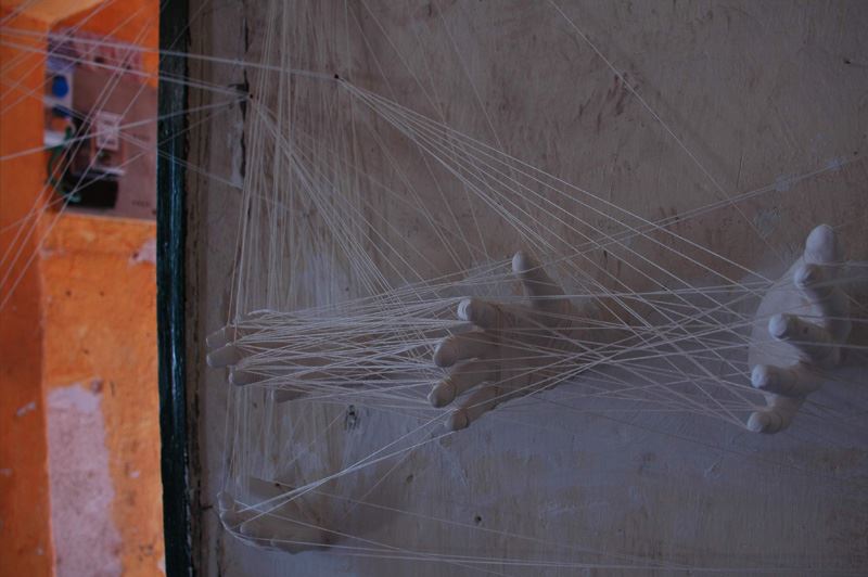 Hands Installation, “Hung”, Zichron Yaakov, 2012